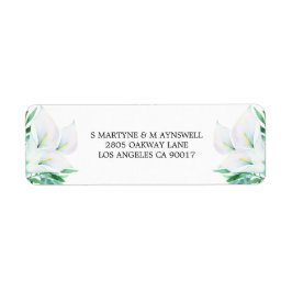 Moderne florale Wasserfarbe Weiße Calla Lily Hochz