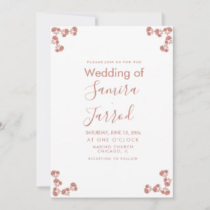 Moderne Floralmotiv neutrale Hochzeitspostkarte