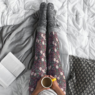Moderne Floralmuster Weihnachtsfeiertage Leggings