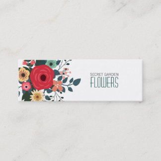 Moderne Florist Skinny Business Cards Mini Visitenkarte