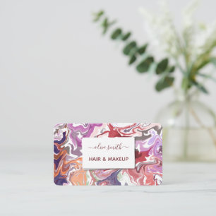 Moderne flüssige Acrylkunde Visitenkarte