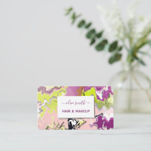 Moderne flüssige Acrylkunde Visitenkarte