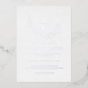 Moderne Foliage Blätter Kunst, Dichtung und Musik Folieneinladung