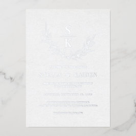 Moderne Foliage Blätter Kunst, Dichtung und Musik Folieneinladung