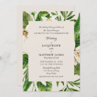 Moderne Foliage Elternschaft Cream Wedding Matte