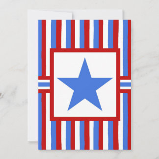 Moderne Folk Art American Patriotic Einladung