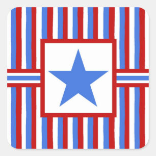 Moderne Folk Art American Patriotic Stickers