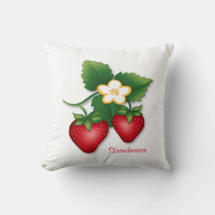 Moderne Food Art Strawberry Wohngestaltung Kissen