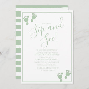 Moderne Footprint-Seite und Party Einladung