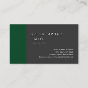 Moderne Forest Green Gray Standard Business Card Visitenkarte