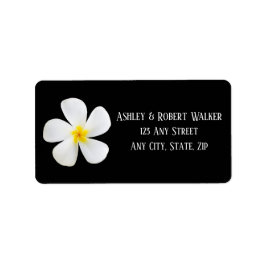 Moderne formale Klassik, weiß auf schwarz, Hochzei Adressaufkleber