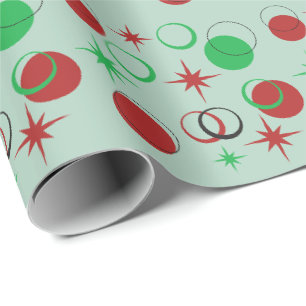 Moderne Formen im Stil der Mitte des 20. Jahrhunde Geschenkpapier