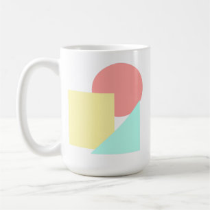 Moderne Formen mit Kreis, Quadrat und Dreieck Kaffeetasse