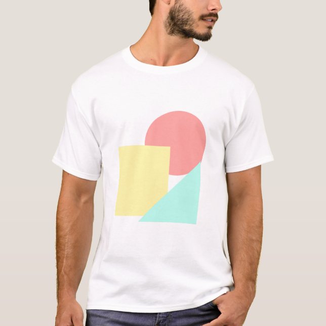 Moderne Formen mit Kreis, Quadrat und Dreieck T-Shirt (Vorderseite)
