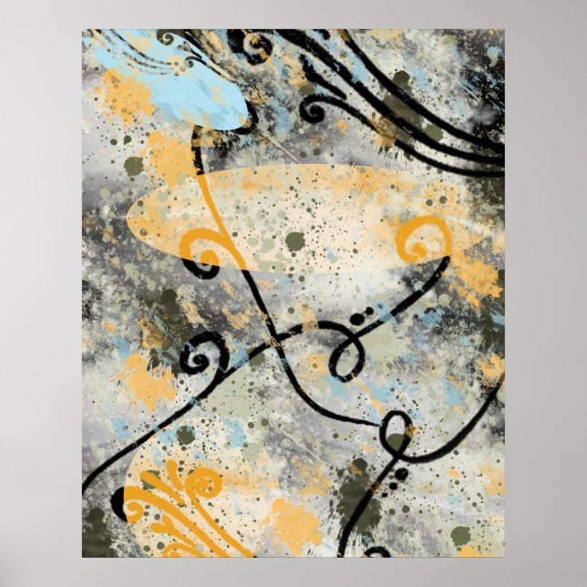 Moderne Formen und Farben Poster (Vorne)