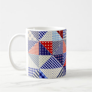 Moderne Formen und geometrische nahtlose Muster in Kaffeetasse