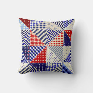 Moderne Formen und geometrische nahtlose Muster in Kissen