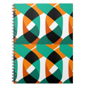 Moderne Formen und geometrische nahtlose Muster in Notizblock