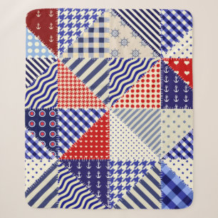 Moderne Formen und geometrische nahtlose Muster in Sherpadecke