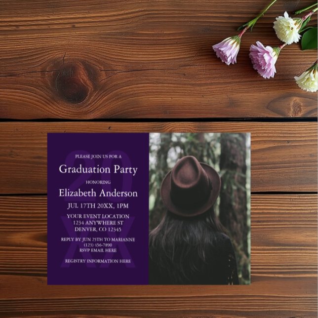 Moderne Foto-Abiturparty Einladung (Von Creator hochgeladen)