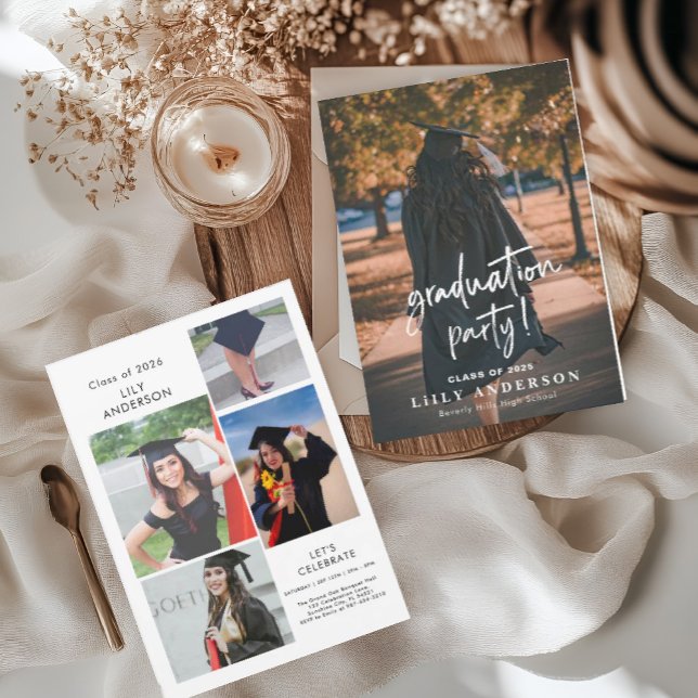 Moderne Foto Abschluss-Klasse 2025 Einladung (Von Creator hochgeladen)