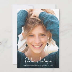 Moderne Foto-Abschlussankündigung Einladung