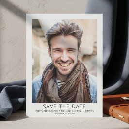 Moderne Foto-Abschlussfeier Save The Date