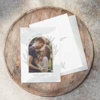 Moderne Foto Arch Verlobung Save the Date