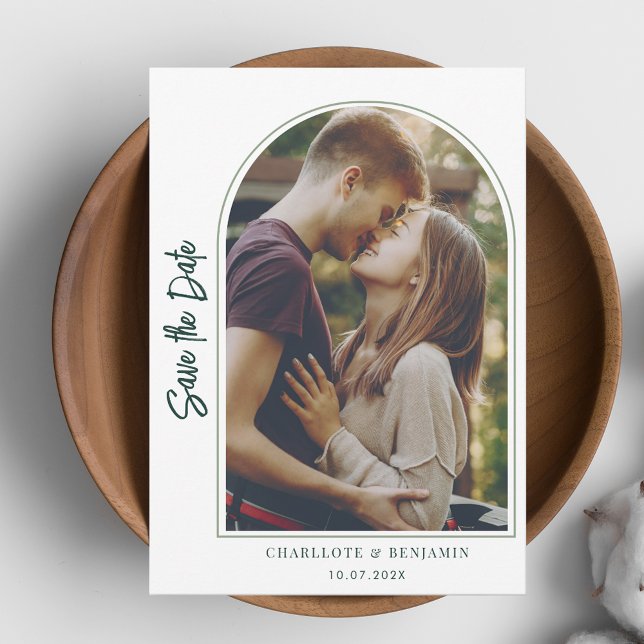 Moderne Foto Arch Wedding rettet das Datum Save The Date (Wedding Save the Date Photo Arch Announcement)