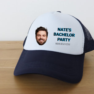 Moderne Foto Bachelor Party Trauzeugen Geschenk Truckerkappe