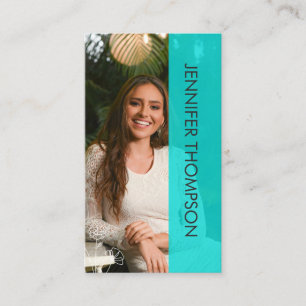 Moderne Foto Beruflich Green Business Card Visitenkarte