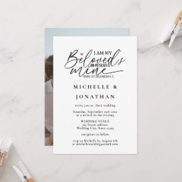 Moderne Foto Bible Verse Christliche Hochzeit Einladung