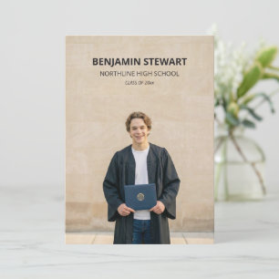 Moderne Foto Boy Abitur Für Ihn Ankündigung