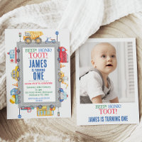 Moderne Foto Boys Road Transport 1. Geburtstag