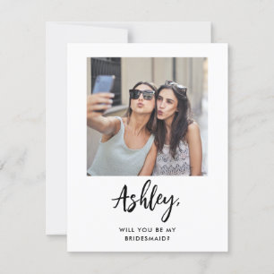 Moderne Foto Bridesmaid Cards, Vorschlag von Bride