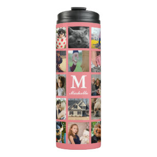 Moderne Foto Collage der 24-Produktfamilie mit Ini Thermosbecher