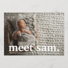 Moderne Foto-Collage, die GEBURTSANKÜNDIGUNG Einladung