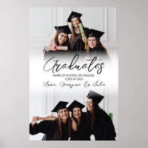 Moderne Foto-Collage Freunde Abschlussfeier Poster