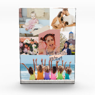 Moderne Foto Collage Happy verspätete Geburtstagsk
