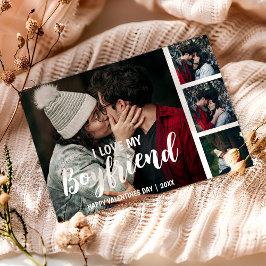 Moderne Foto Collage I Liebe Mein Freund Feiertagskarte