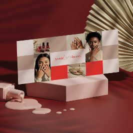 Moderne Foto Collage Nail Salon Geschenkgutschein