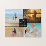 Moderne Foto Collage Puzzle<br><div class="desc">Ein Foto-Collage-Puzzle, das es Ihnen ermöglicht, 4 Bilder hochzuladen und ein Quadrat, mit dem Sie den Text anpassen können.</div>