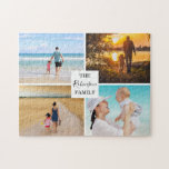 Moderne Foto Collage Puzzle<br><div class="desc">Ein Foto-Collage-Puzzle, das es Ihnen ermöglicht, 4 Bilder hochzuladen und ein Quadrat, mit dem Sie den Text anpassen können.</div>