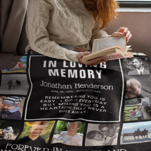 Moderne Foto-Collage und Zitat in liebevoller Erin Fleecedecke