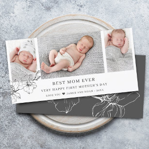 Moderne Foto Collage zum ersten Muttertag Feiertagskarte