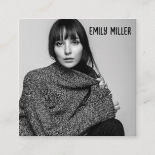 MODERNE FOTO CUSTOM SQUARE-GESCHÄFTSKARTE QUADRATISCHE VISITENKARTE