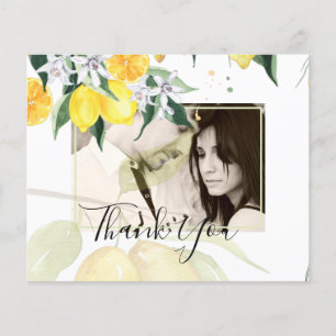 Moderne Foto Dankeschön Hochzeitskarte Zitronen Th Flyer