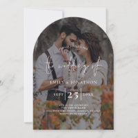 Moderne Foto Dark Overlay Script Arch Wedding