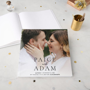Moderne Foto-Editorial-Hochzeit Gästebuch