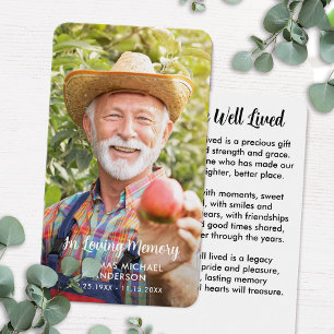 Moderne Foto Einfache Gedenkkarte Beerdigung Gebet